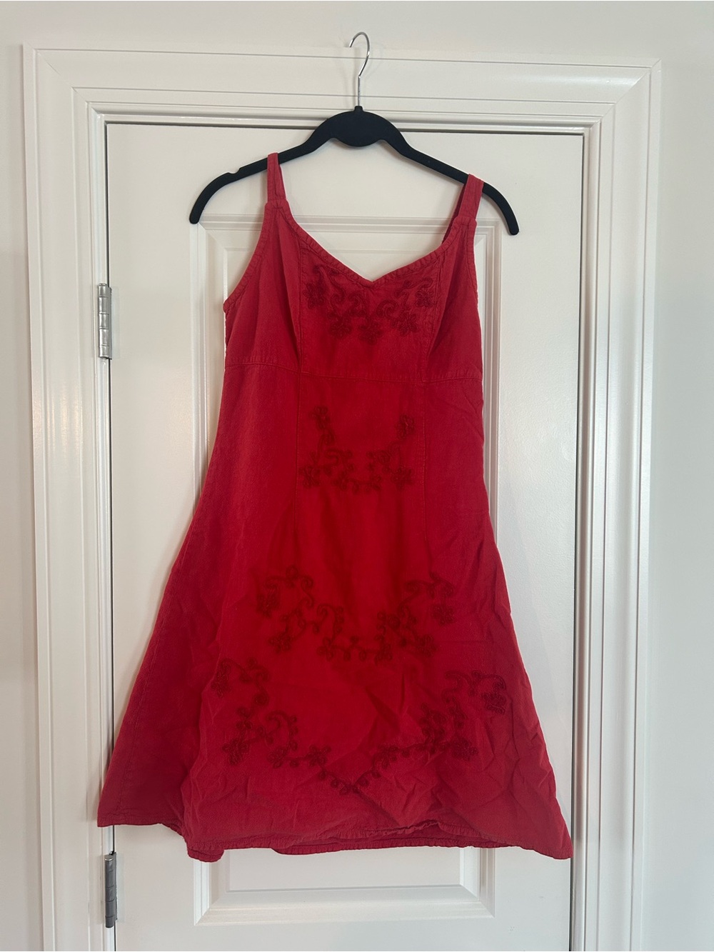 Y2K floral red dress